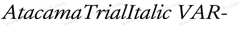 AtacamaTrialItalic VAR字体转换
